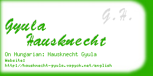 gyula hausknecht business card